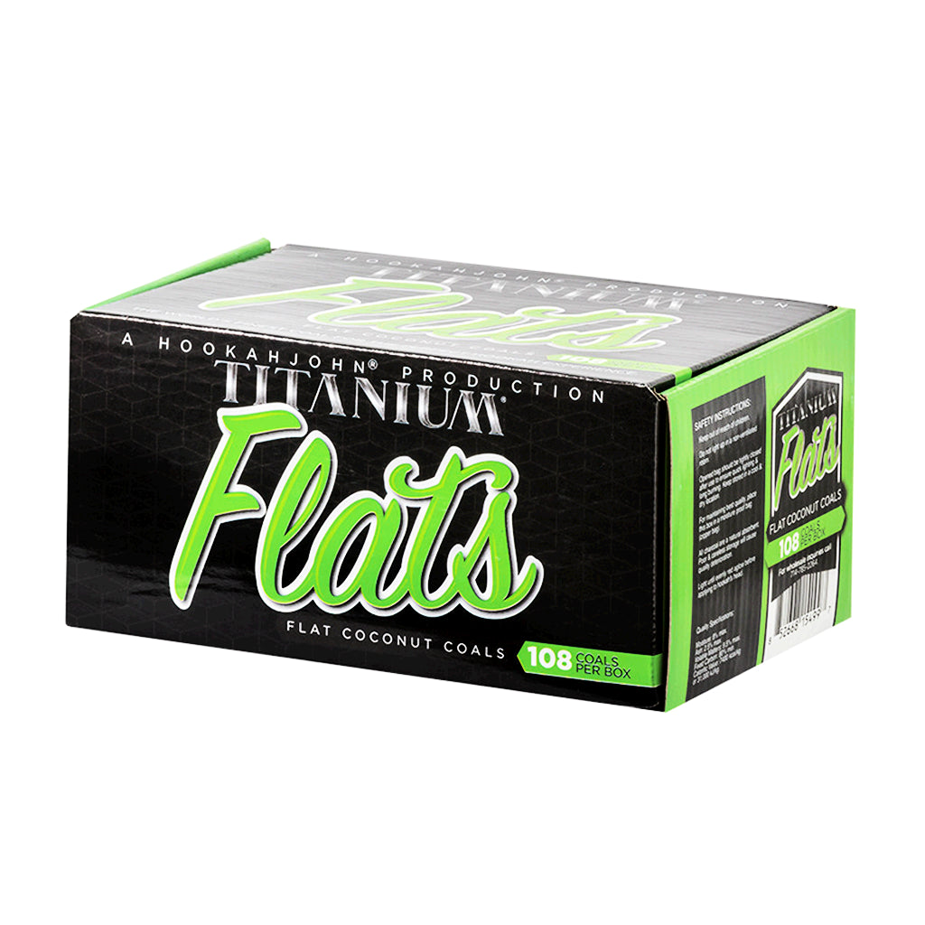 Titanium Flats Coconut Coals - 108 Count Box