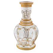 Czech Mate Jumbo Hookah Base by HookahJohn - Persia Gold Design