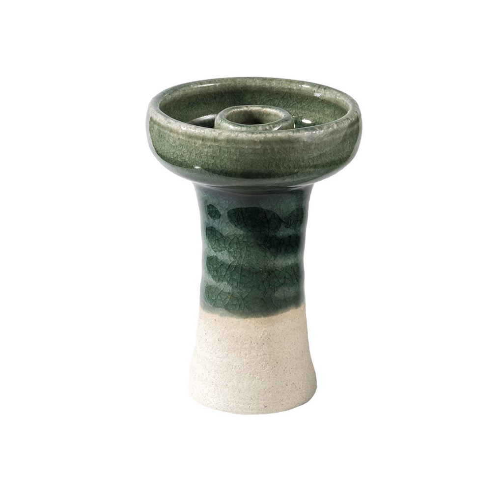 Unika Hookah Bowl in Olive Patina Glaze