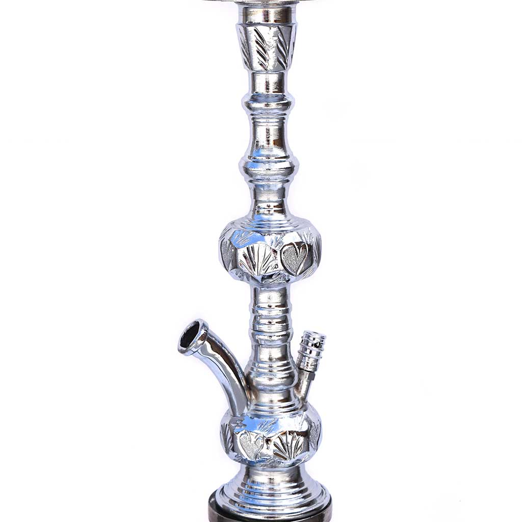 32 Inch Silver Hookah By KM - Oxide Hookah